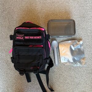 WolfPAK 9L MINI BLACK NEON PINK MEAL PREP MANAGEMENT NEW